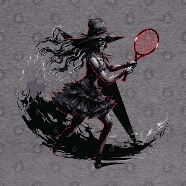 Gothic Witch Tennis - Halloween Design by PaulJus